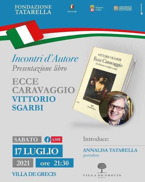 Bari, Villa De Grecis: Vittorio Sgarbi presenta il suo libro ''Ecce Caravaggio''